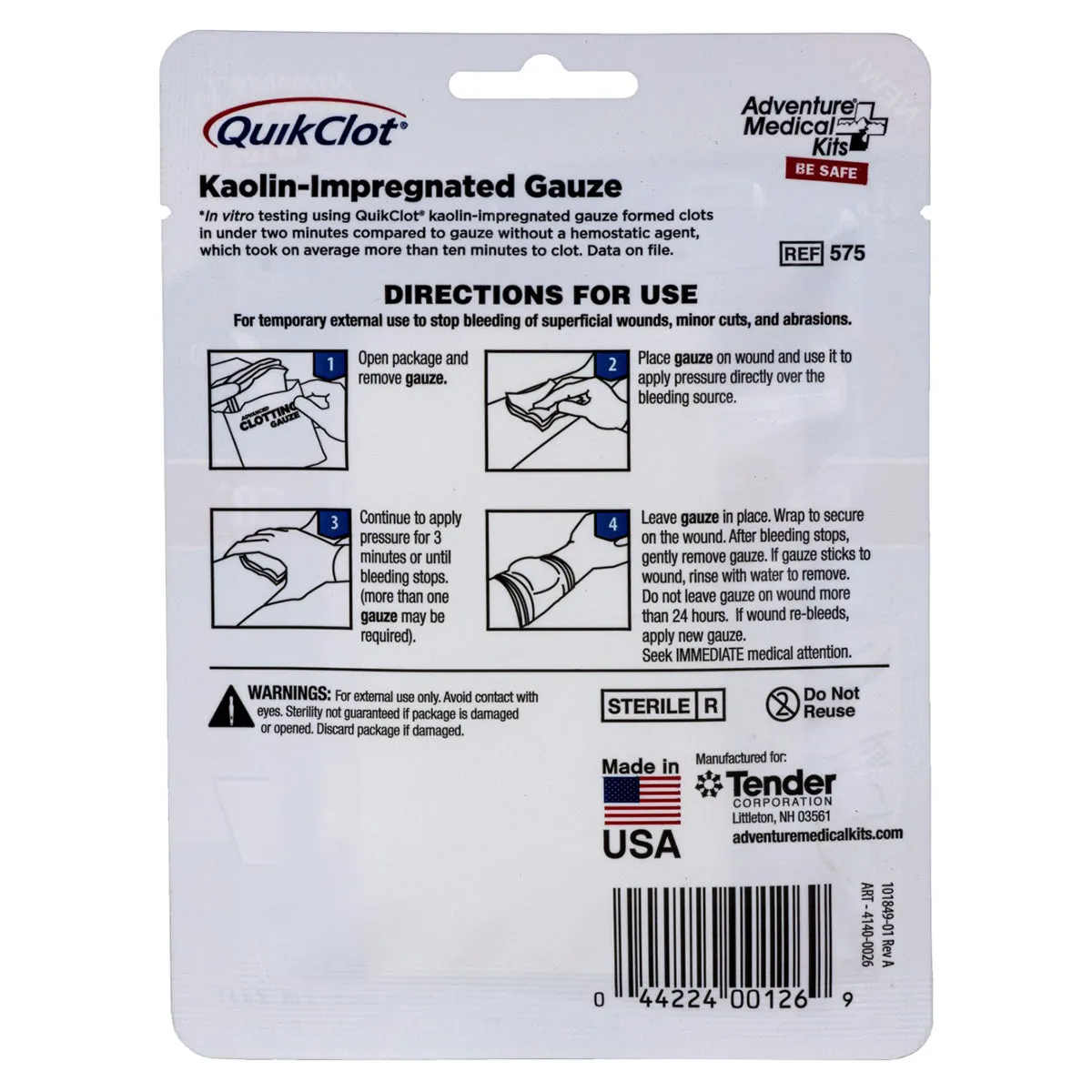 Adventure Medical Kits QuikClot Gauze