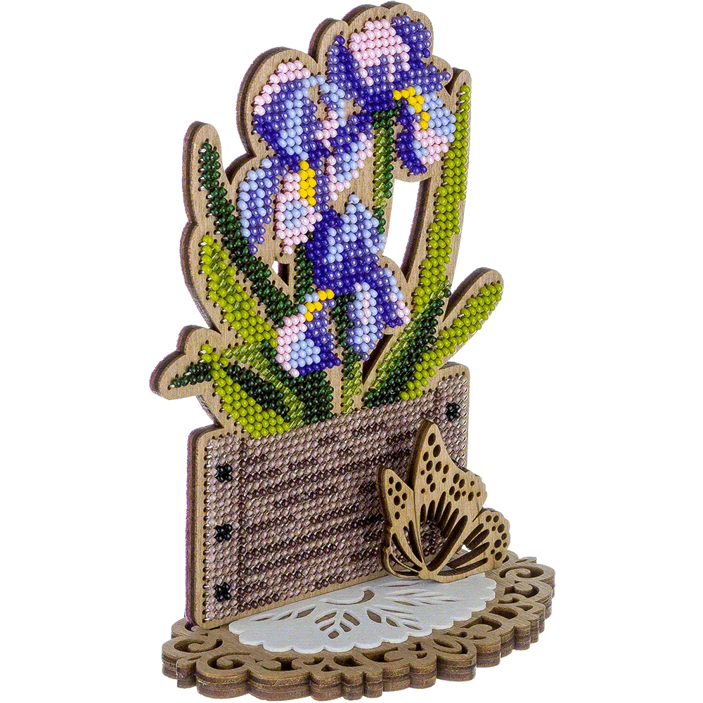 Bead embroidery kit on wood FLK-412