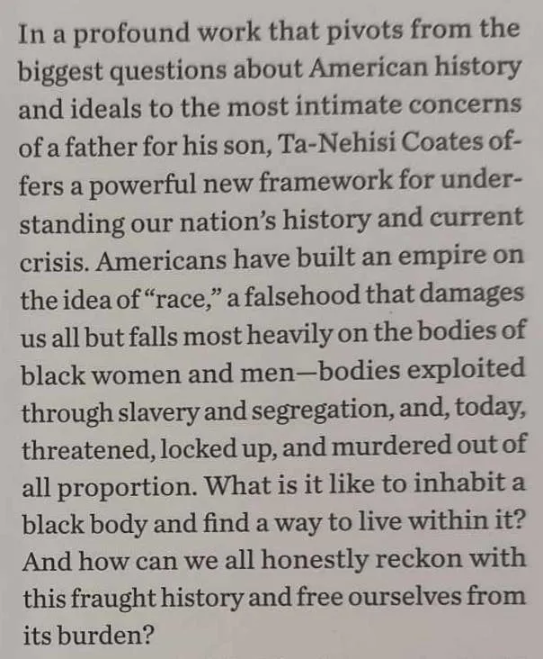 BETWEEN THE WORLD AND ME - Ta-Nehisi Coates