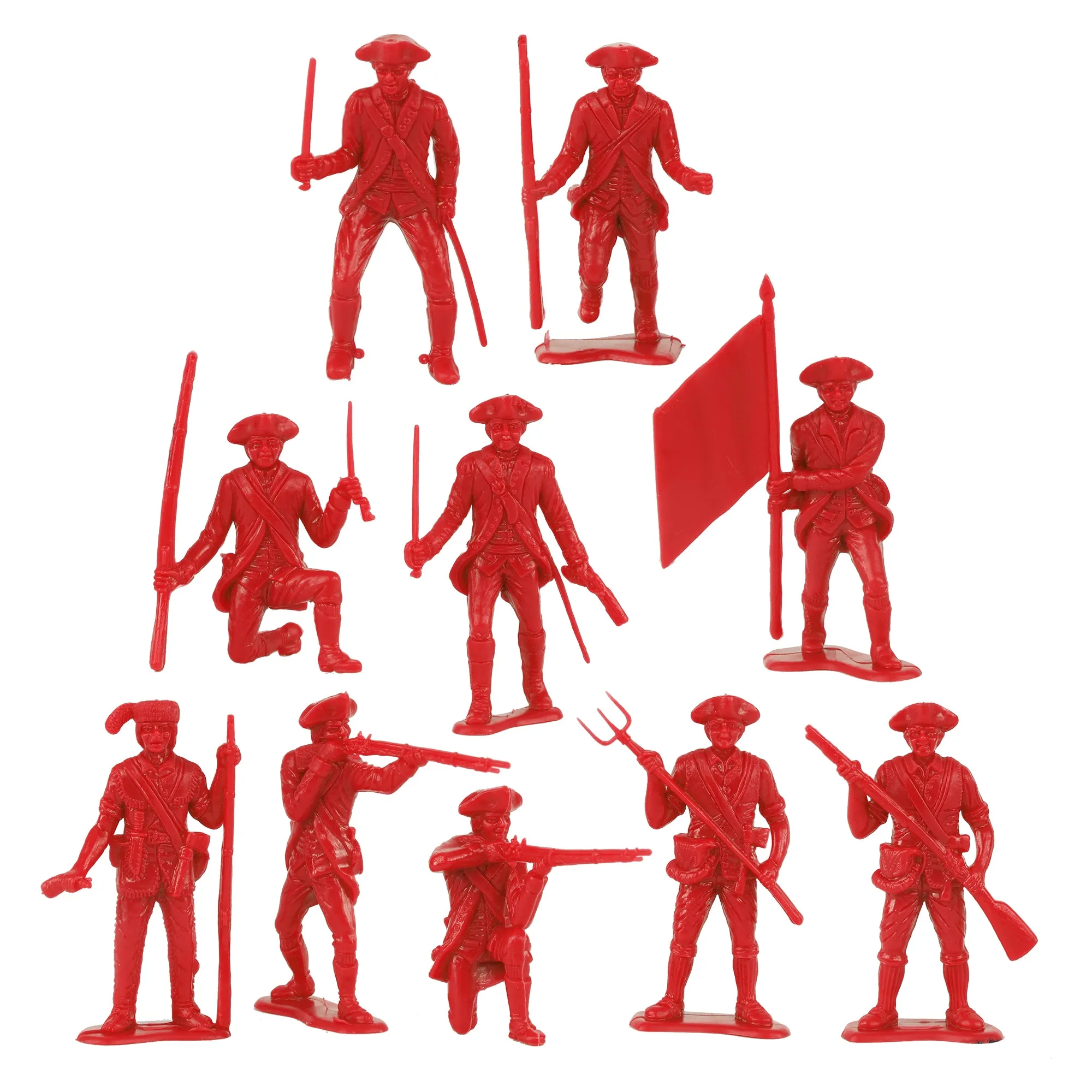 BMC Classic MPC Revolutionary War British Soldiers - Plastic Army Men Figures