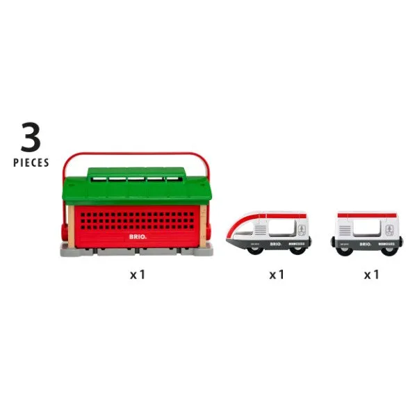 BRIO Destination Train Garage w Handle 3 pcs 33474