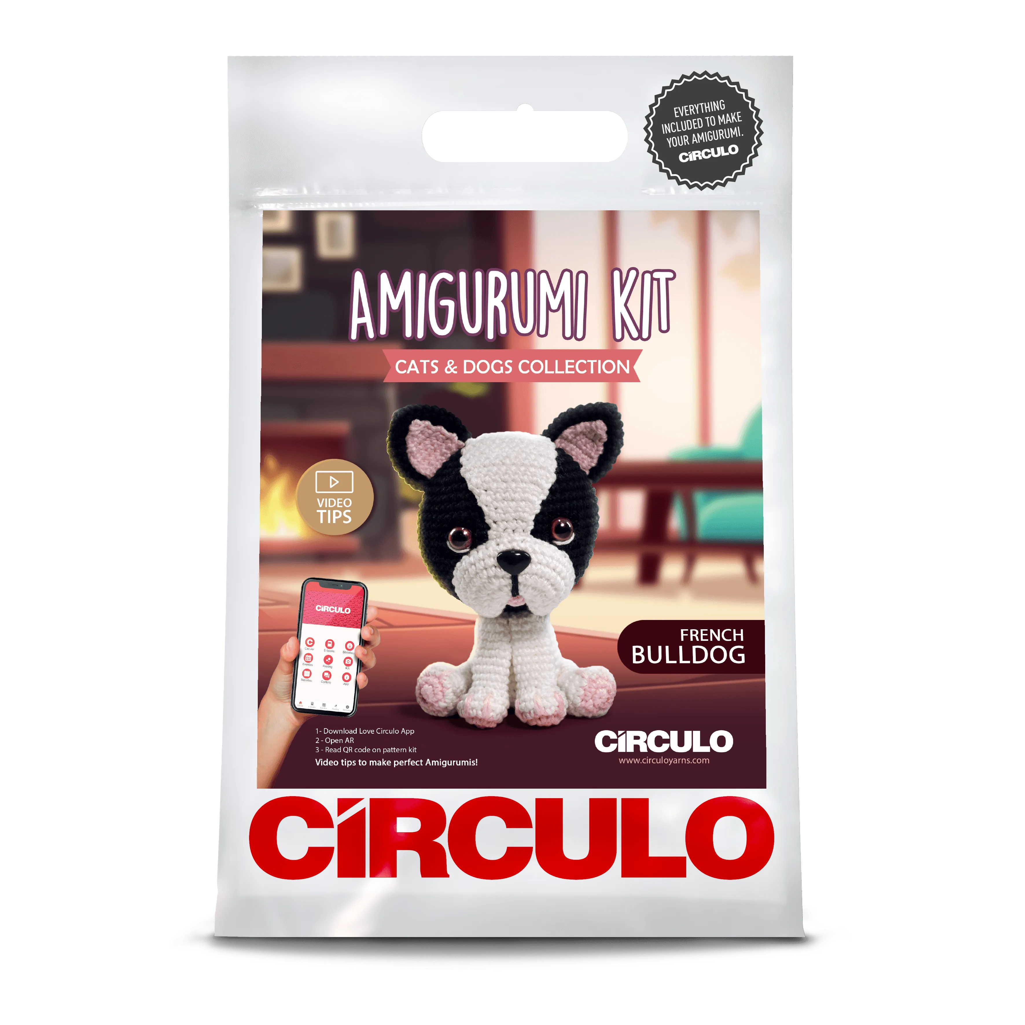 Circulo Amigurumi Kits Cats and Dogs FRENCH BULLDOG 02