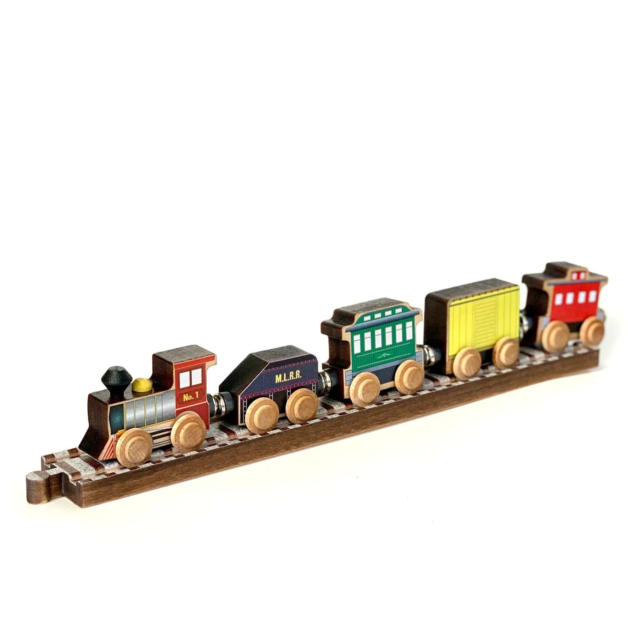 Classic Wooden Train Car Set - Made in USA