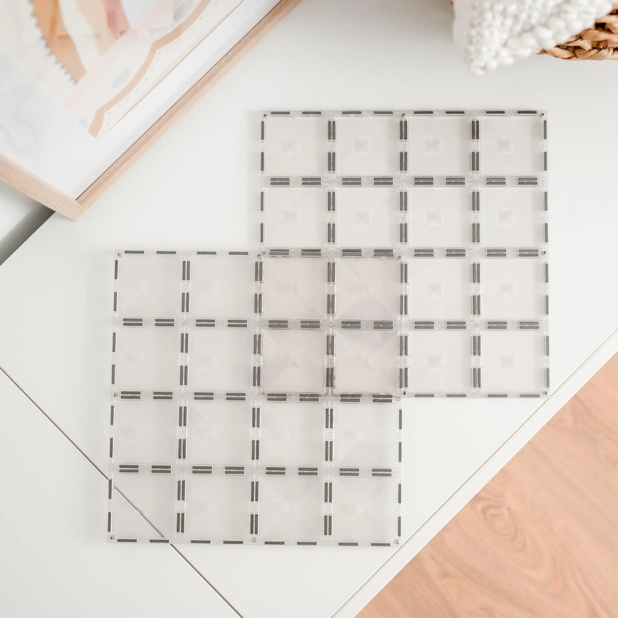 Connetix Tiles Clear Base Plate Pack 2 Piece 3yrs 