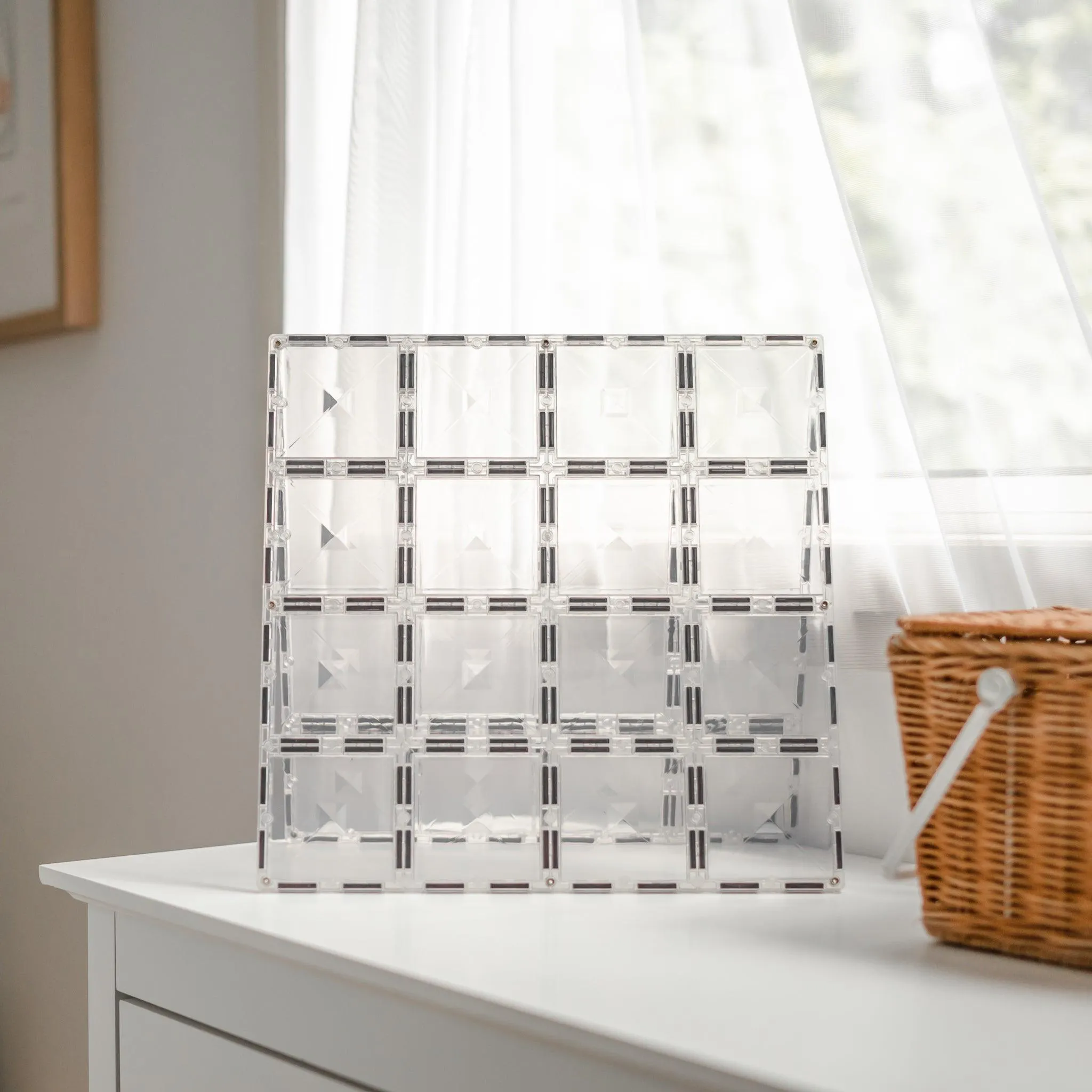 Connetix Tiles Clear Base Plate Pack 2 Piece 3yrs 