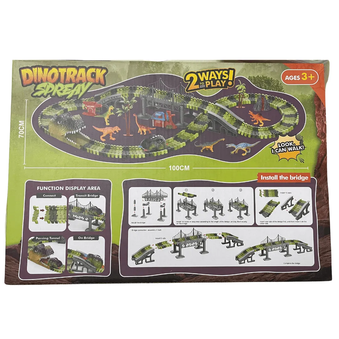 Dinosaur Track 183PC DIY Fun Dinosaur Race Track Construction Toys