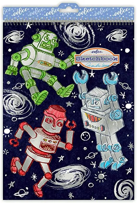 eeBoo Sketchbook: Silver Robots