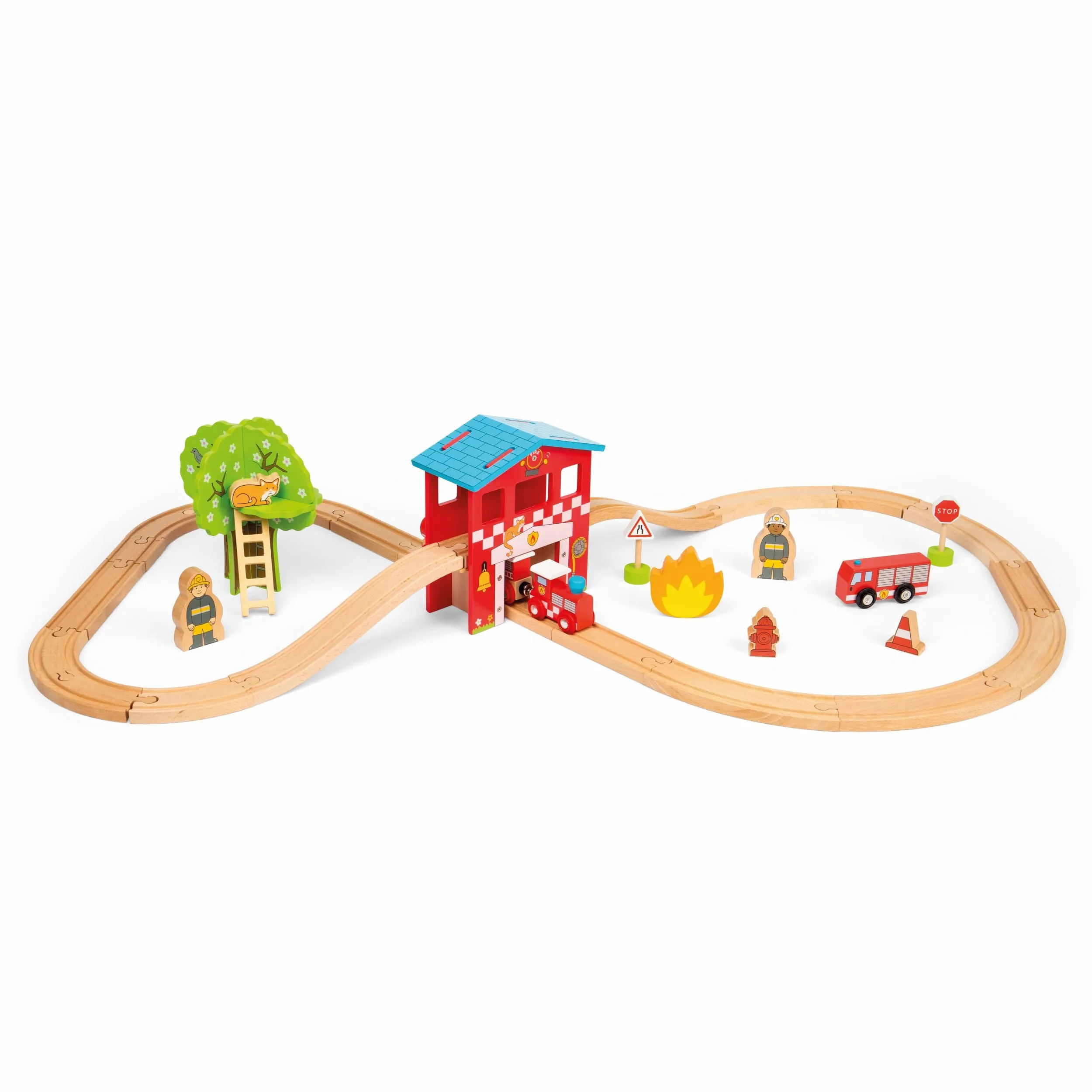 Fire Engine Train Set