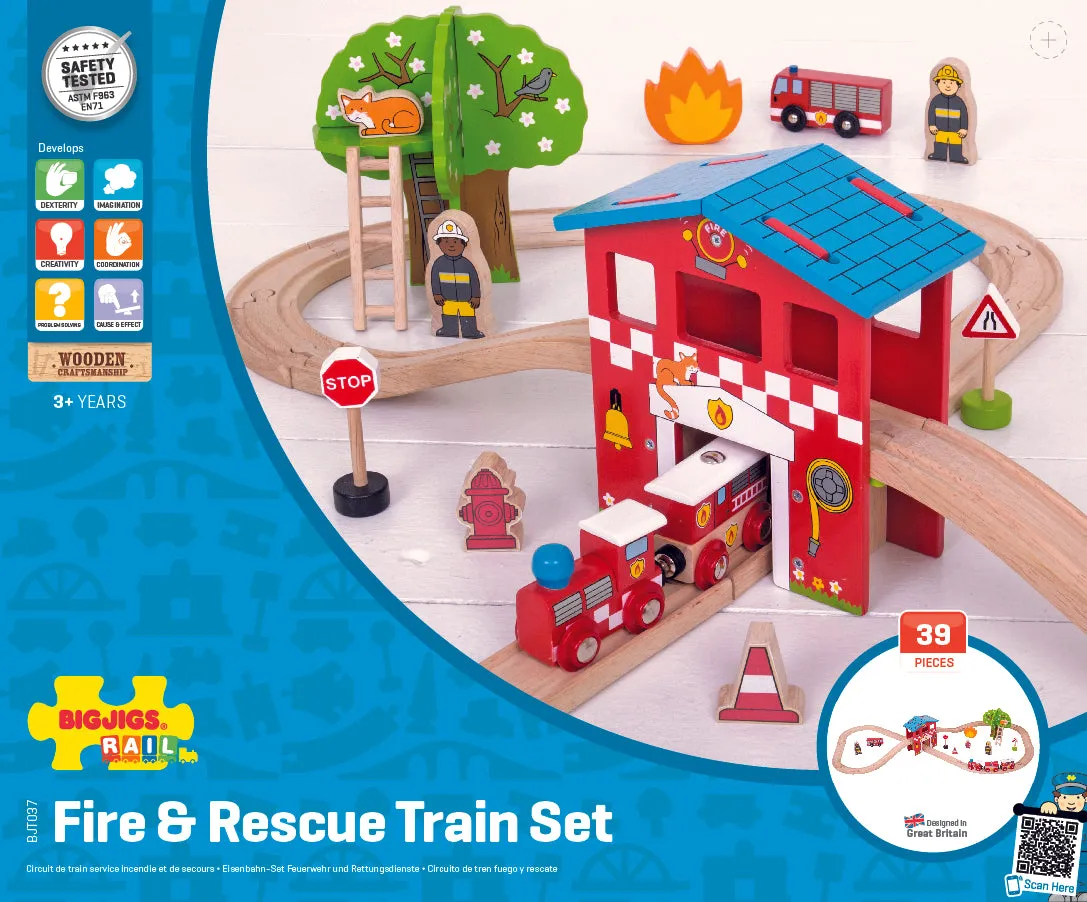 Fire Engine Train Set