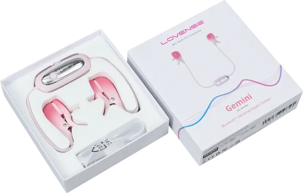 Gemini - Innovative App-Controlled, Adjustable, Vibrating Nipple Clamps