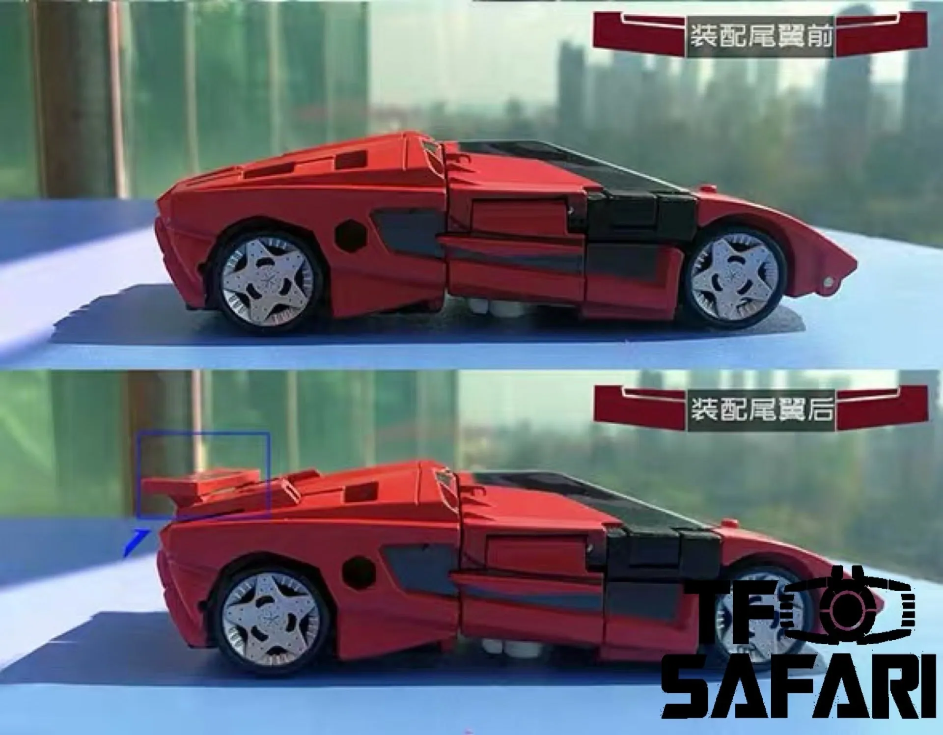 Go Better Studio GX-07 Spoilers Tail fins for WFC Siege Sideswipe / Red Alert / Alphastrike Upgrade Kit