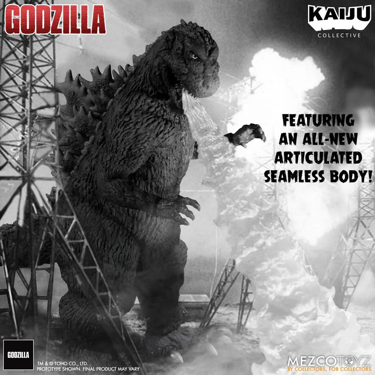 Godzilla (1954) Mezco Kaiju Collective Godzilla (Black & White)