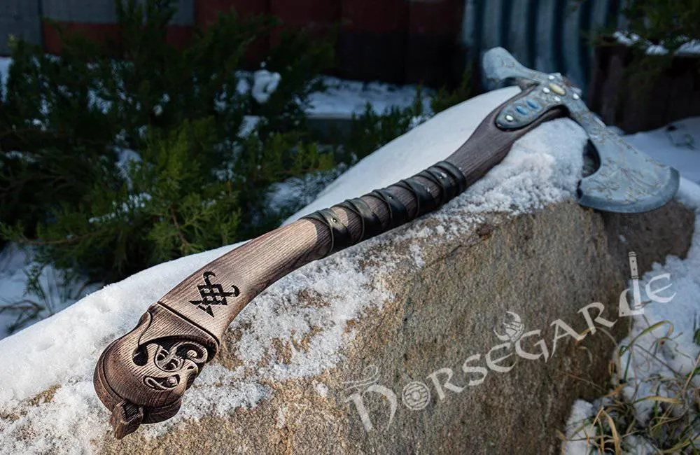 Handforged Leviathan Replica Axe - Gold