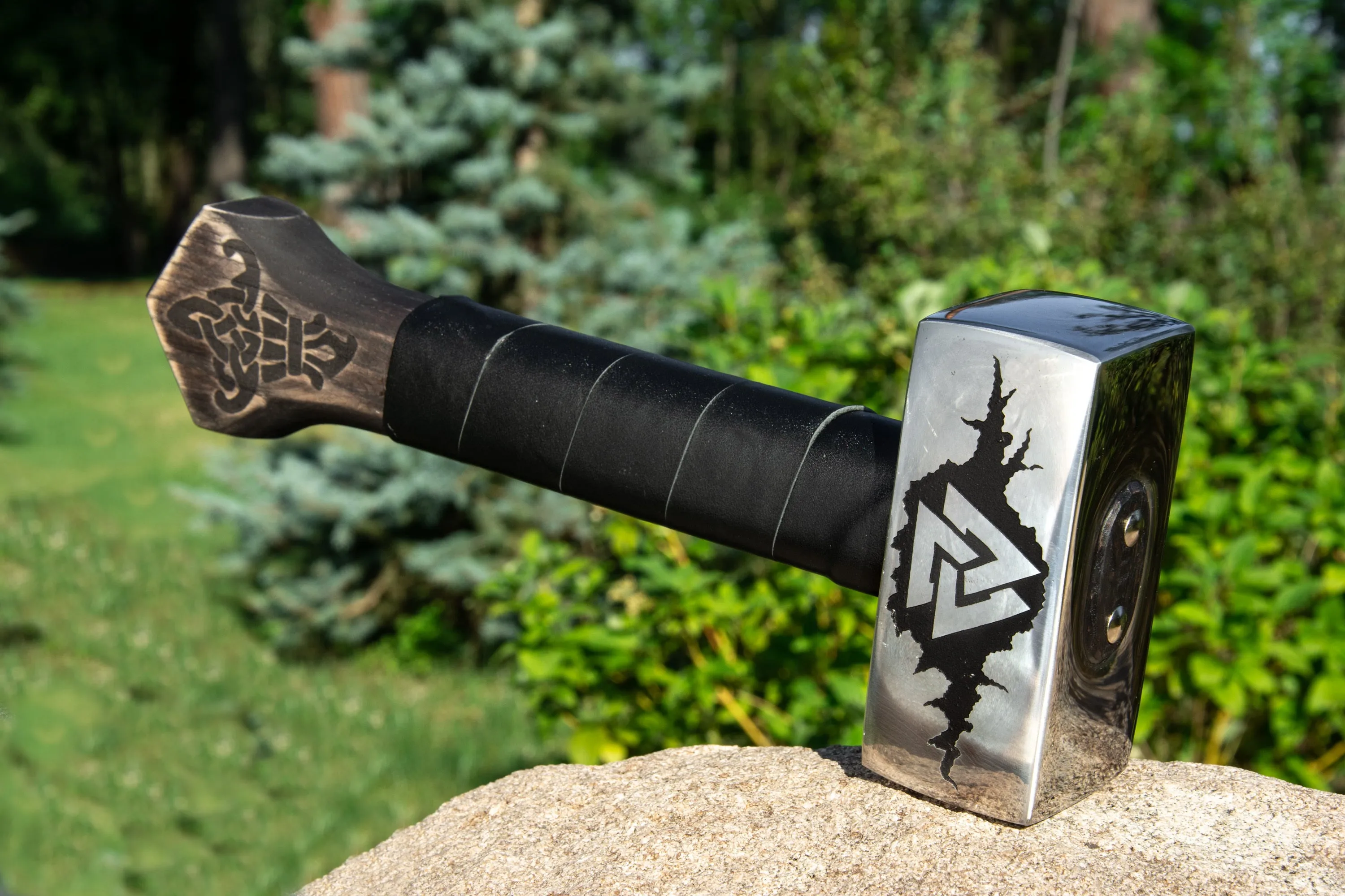 Handforged Nordic Hammer 'Valknut'