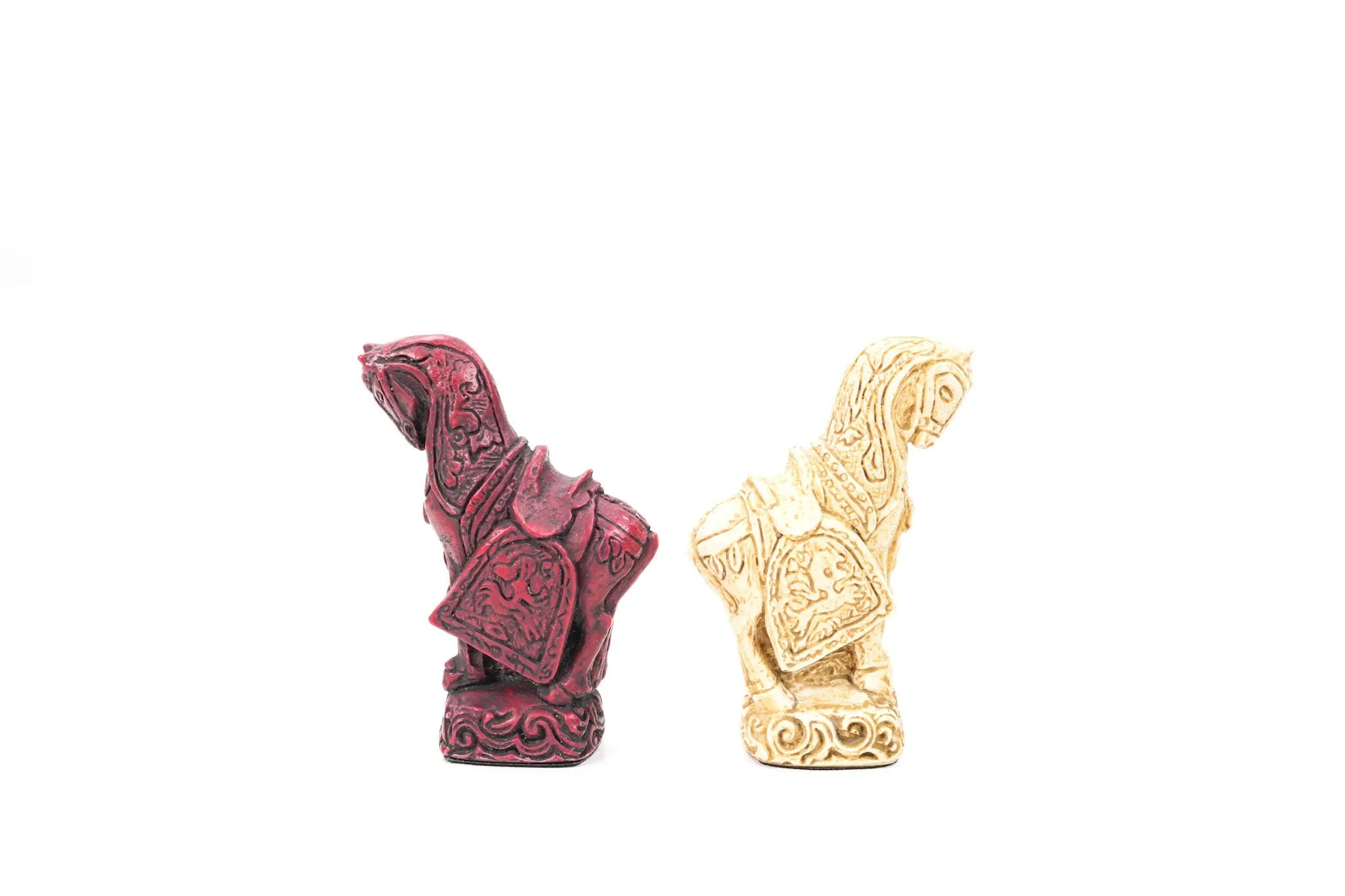 Mandarin Chess Pieces by Berkeley - Cardinal Red