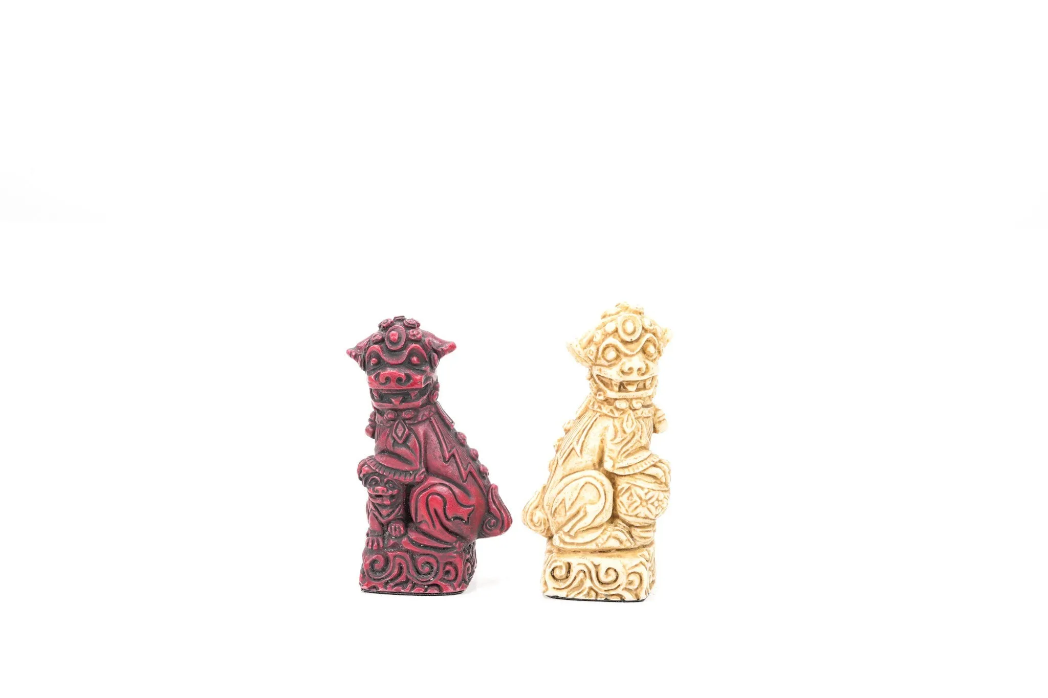 Mandarin Chess Pieces by Berkeley - Cardinal Red