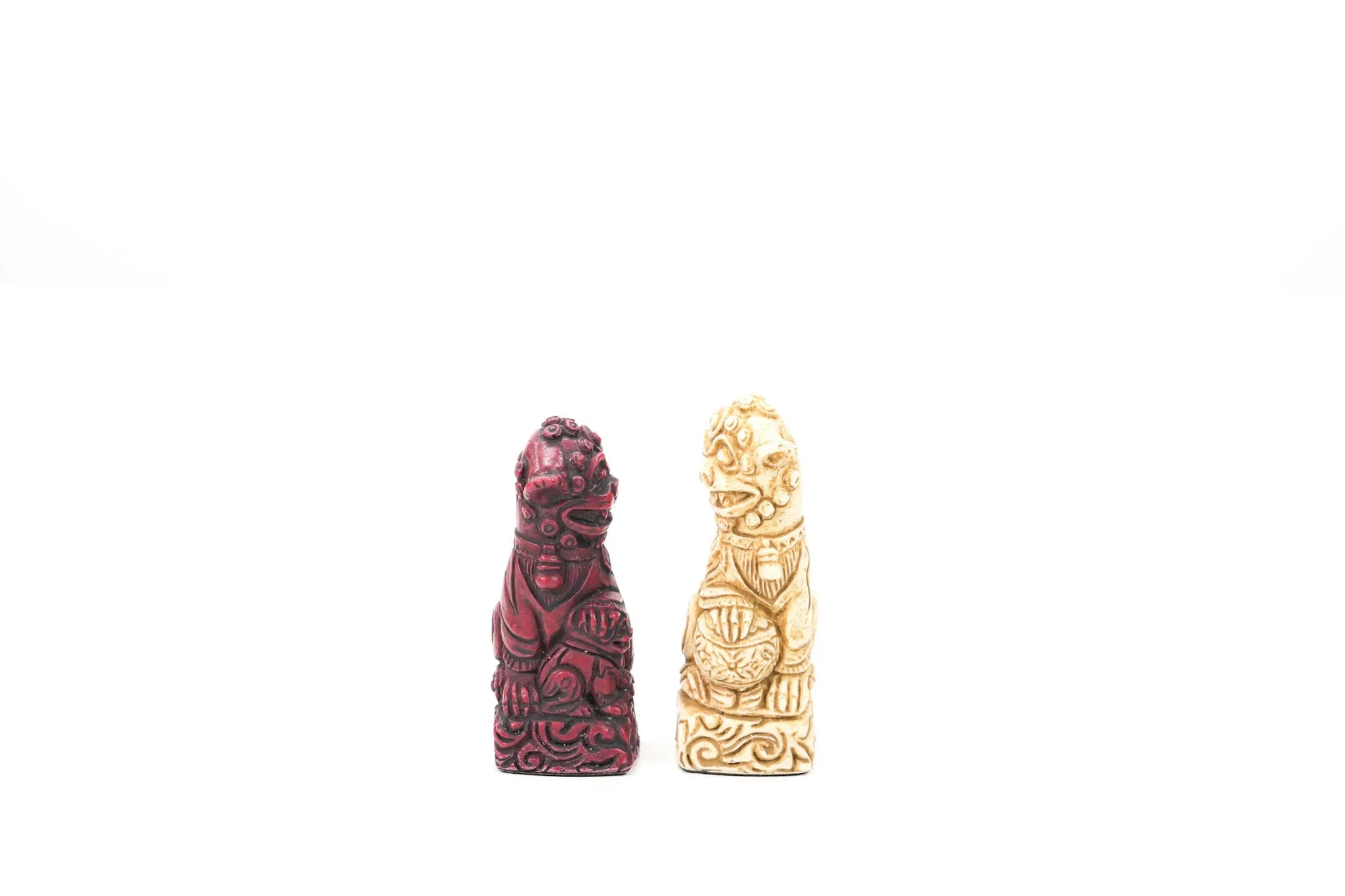 Mandarin Chess Pieces by Berkeley - Cardinal Red