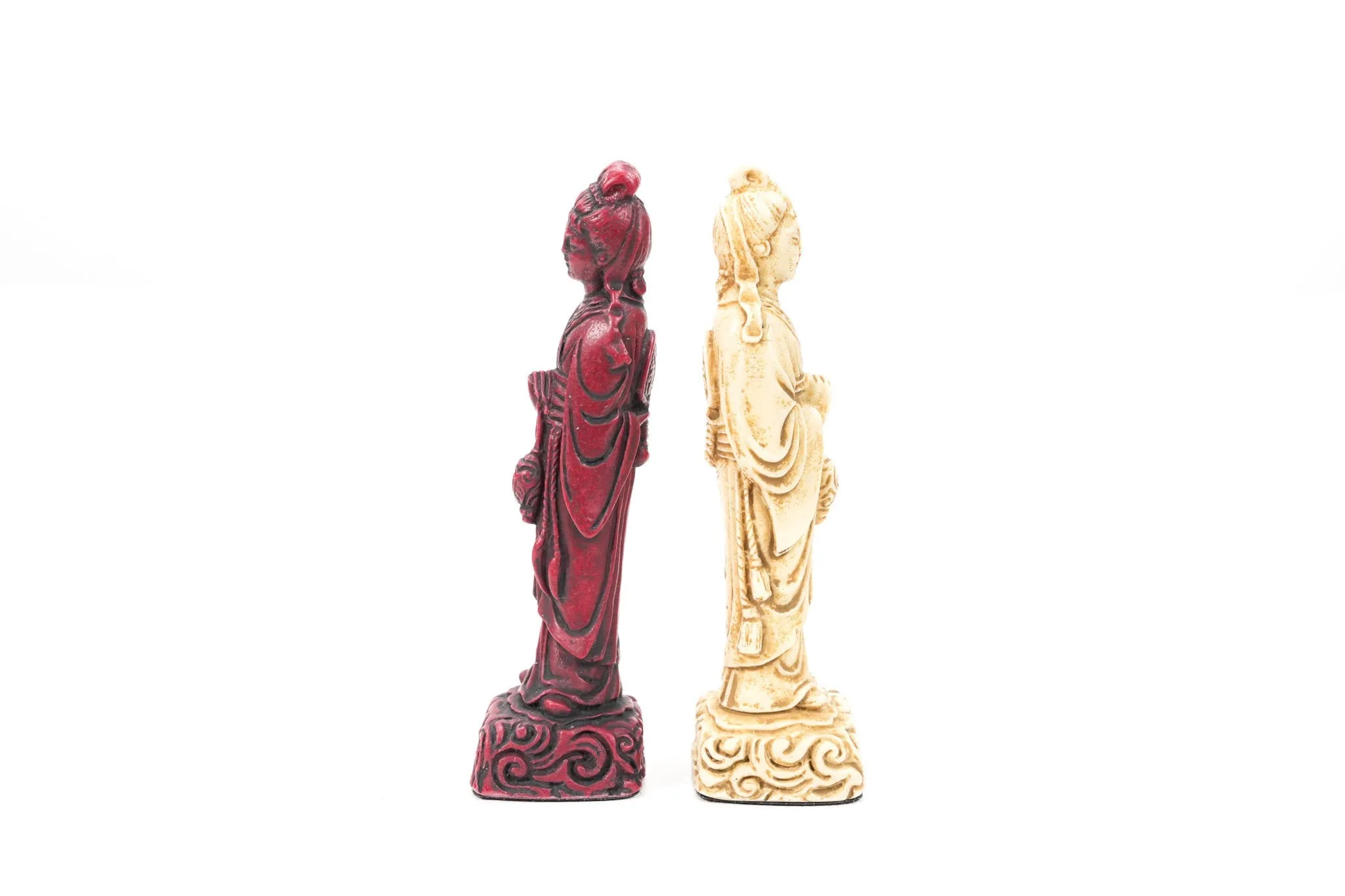 Mandarin Chess Pieces by Berkeley - Cardinal Red