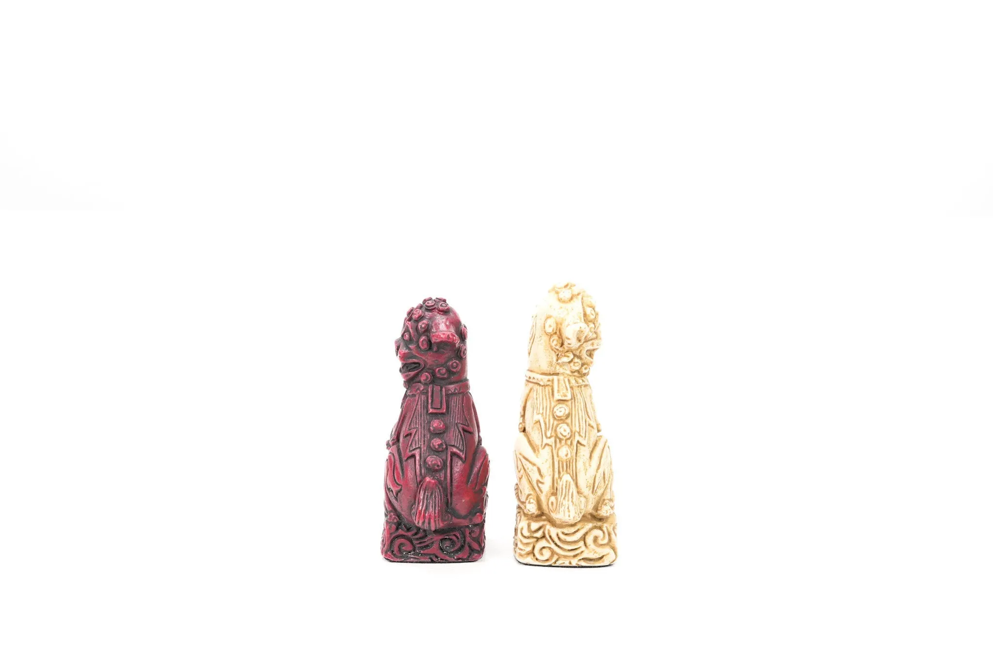 Mandarin Chess Pieces by Berkeley - Cardinal Red