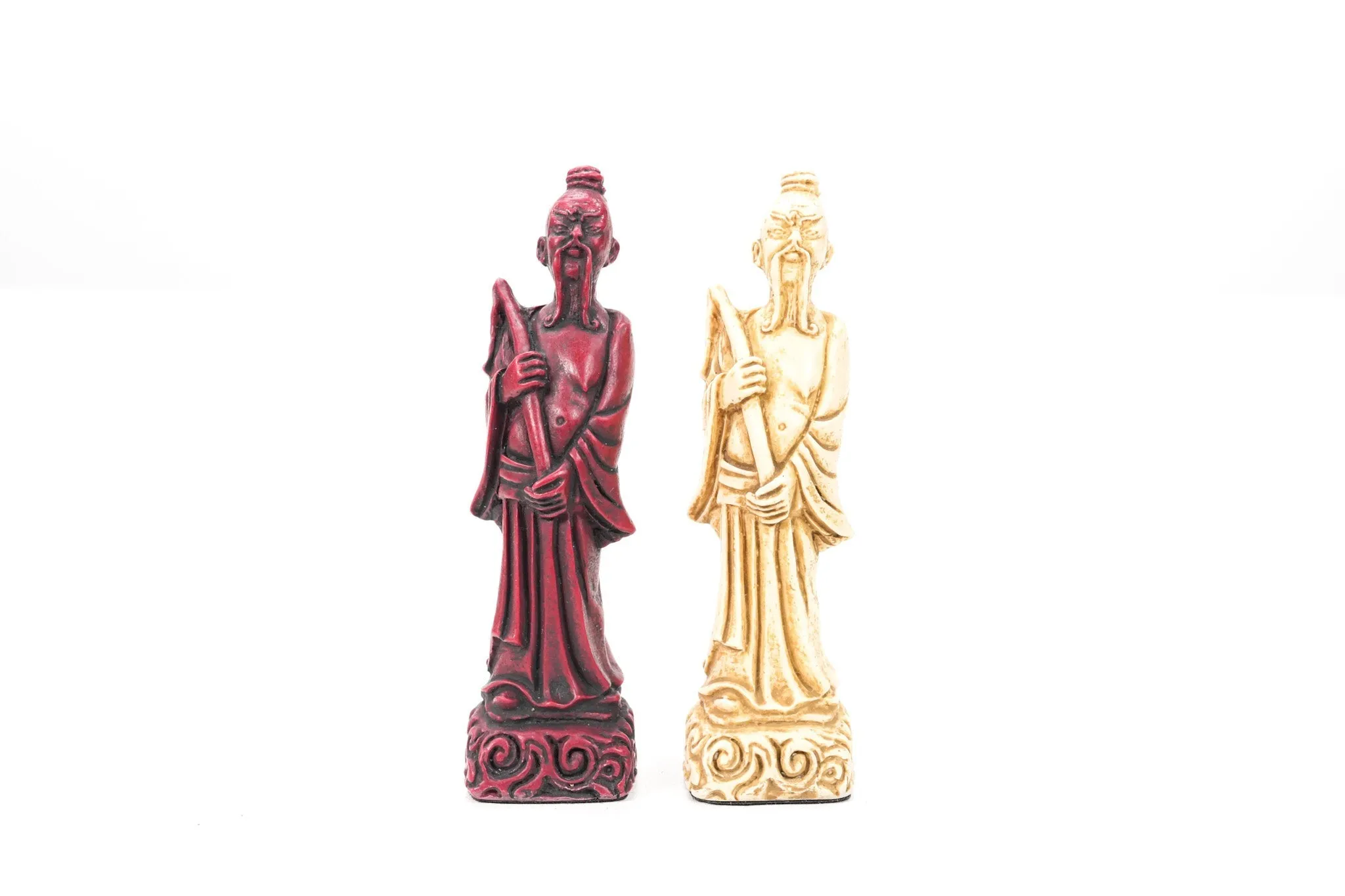 Mandarin Chess Pieces by Berkeley - Cardinal Red