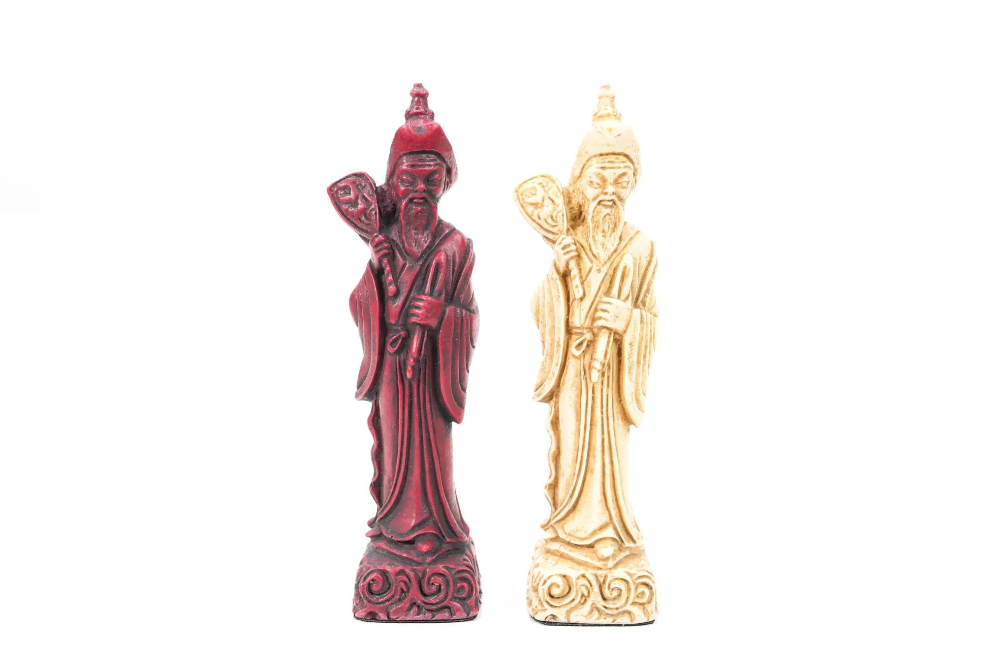 Mandarin Chess Pieces by Berkeley - Cardinal Red