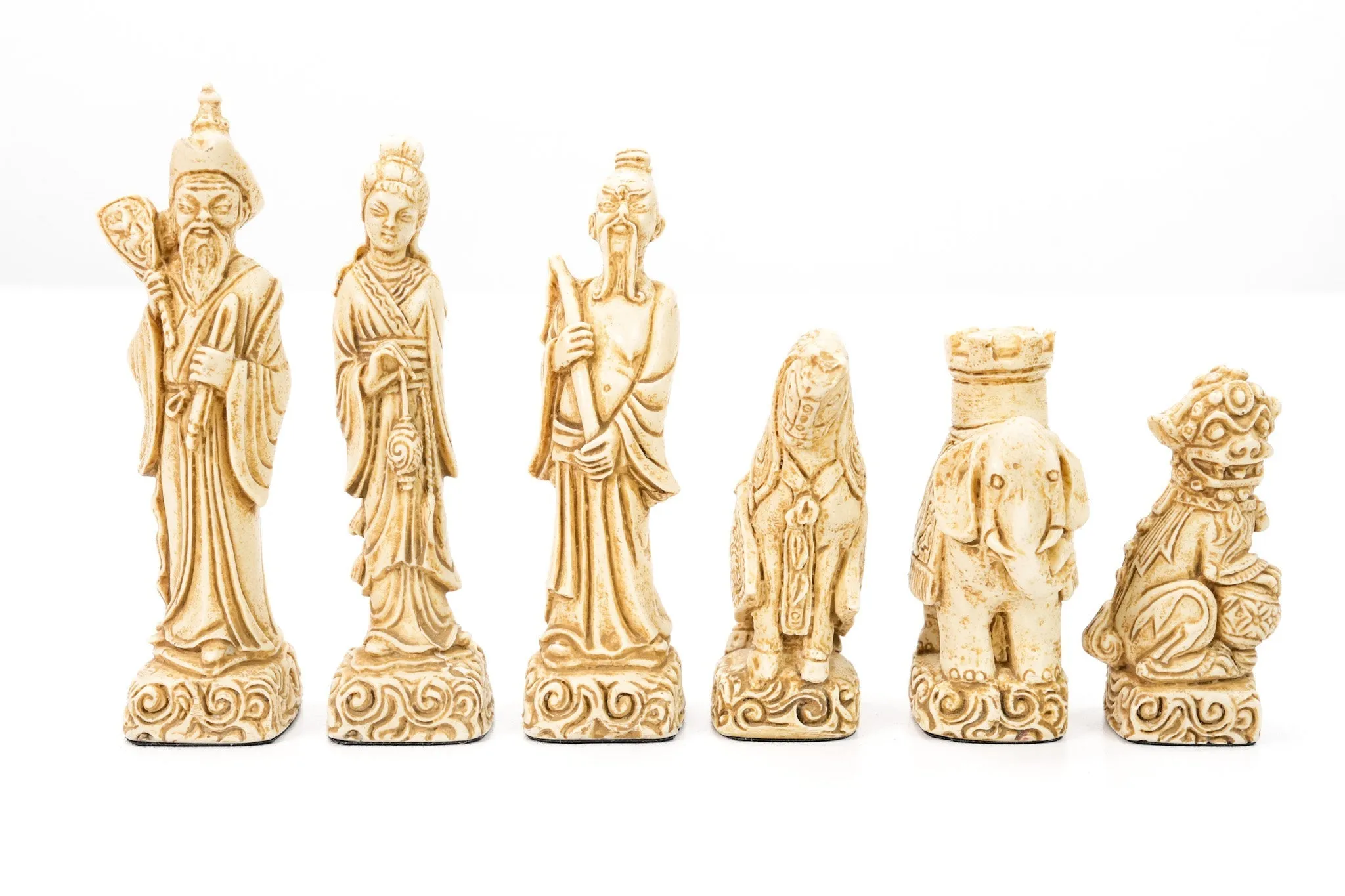 Mandarin Chess Pieces by Berkeley - Cardinal Red