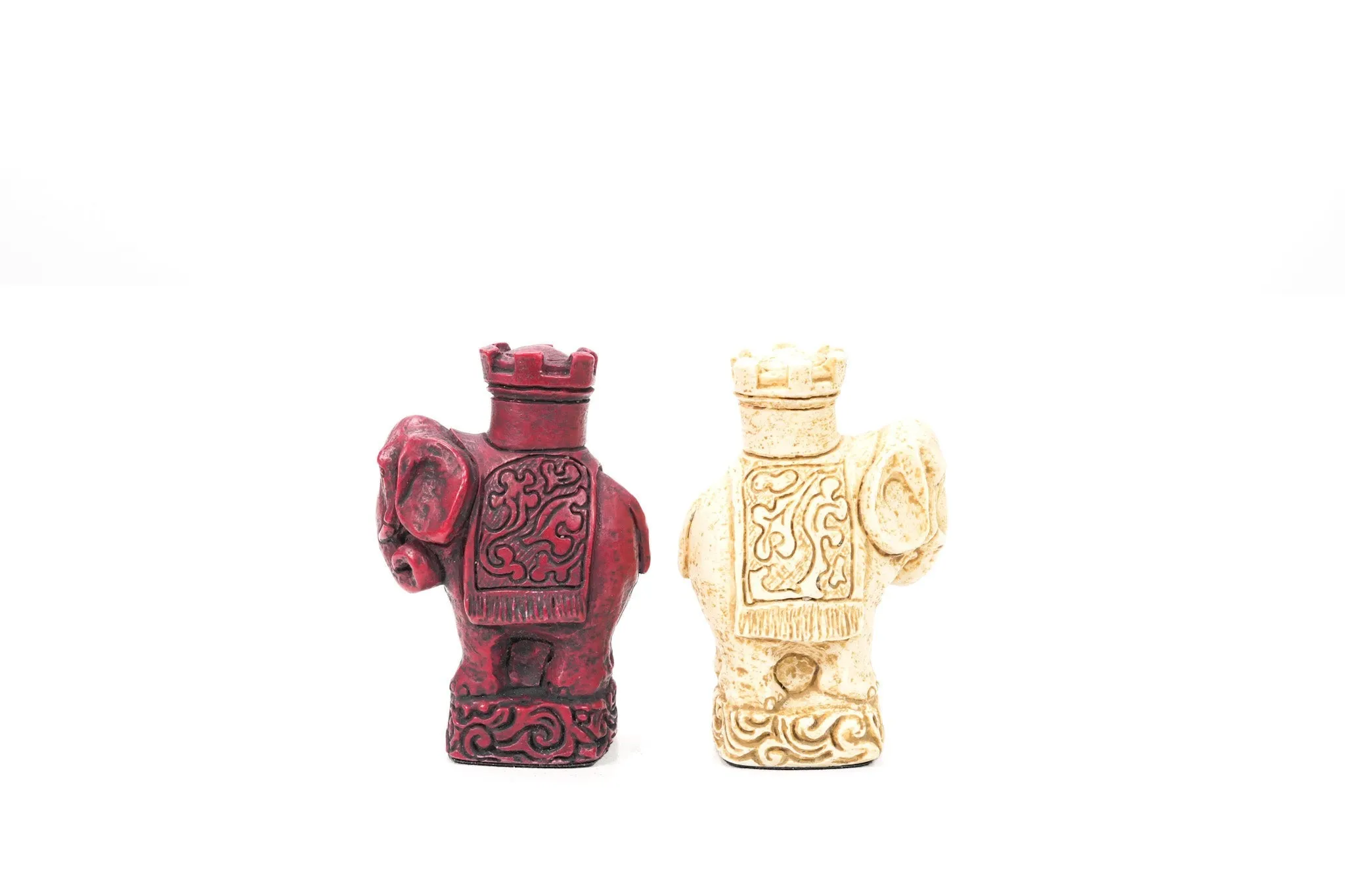 Mandarin Chess Pieces by Berkeley - Cardinal Red