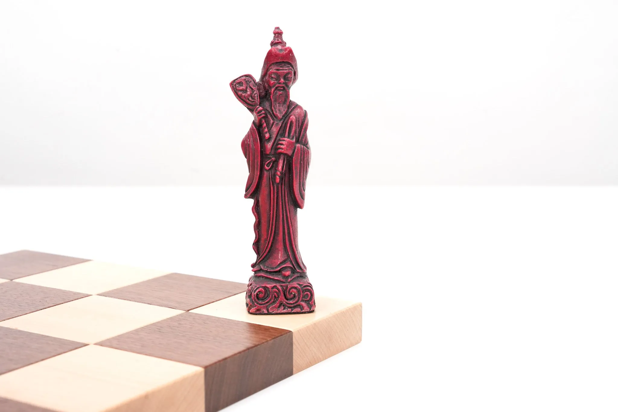 Mandarin Chess Pieces by Berkeley - Cardinal Red