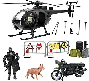 Military Swat Elite Unit Rescue, 12" Action Figures  Fake Gun, Truck