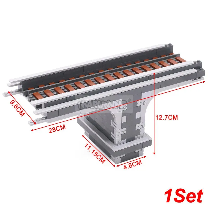 MOC NON   MOC City Train Railway Build Model Kit Soft Cruved Straight Tracks Traffic Light Tunnel Compatible 53401 Blocks Bricks