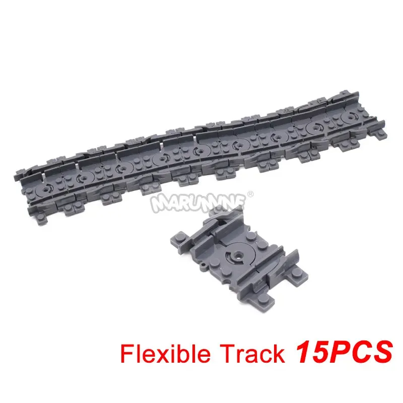 MOC NON   MOC City Train Railway Build Model Kit Soft Cruved Straight Tracks Traffic Light Tunnel Compatible 53401 Blocks Bricks