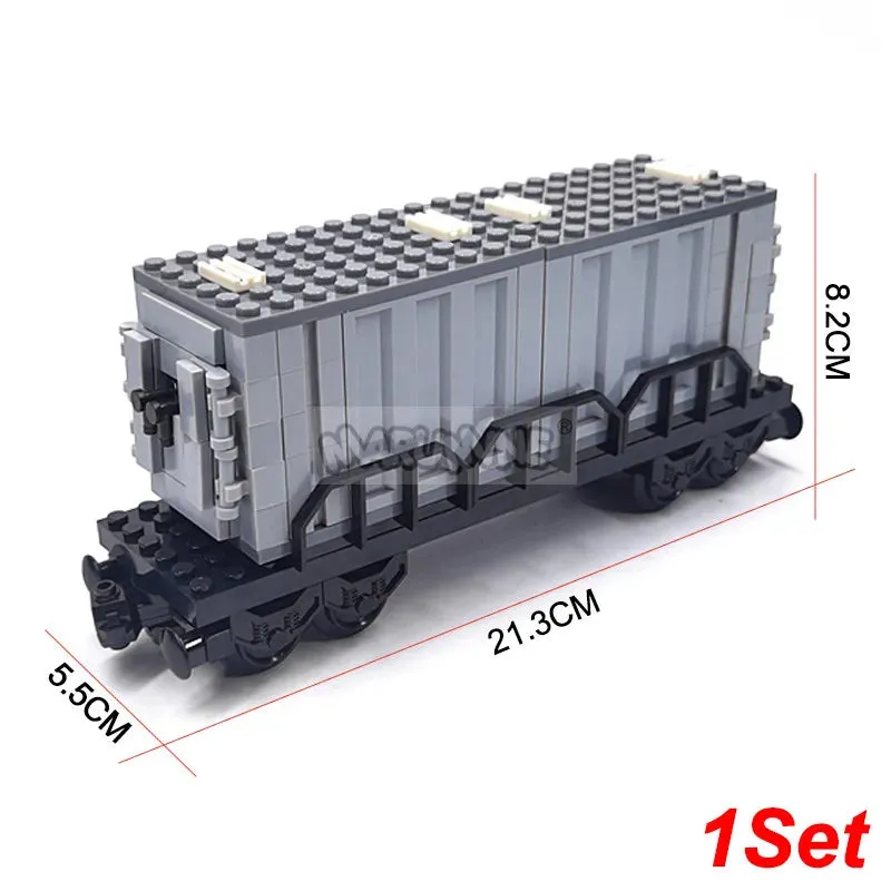 MOC NON   MOC City Train Railway Build Model Kit Soft Cruved Straight Tracks Traffic Light Tunnel Compatible 53401 Blocks Bricks