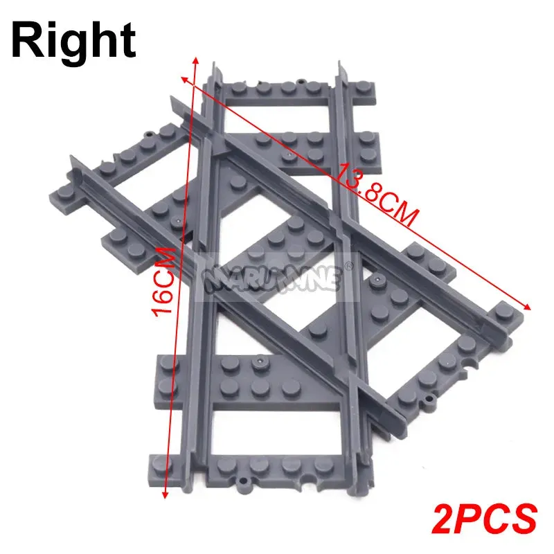 MOC NON   MOC City Train Railway Build Model Kit Soft Cruved Straight Tracks Traffic Light Tunnel Compatible 53401 Blocks Bricks