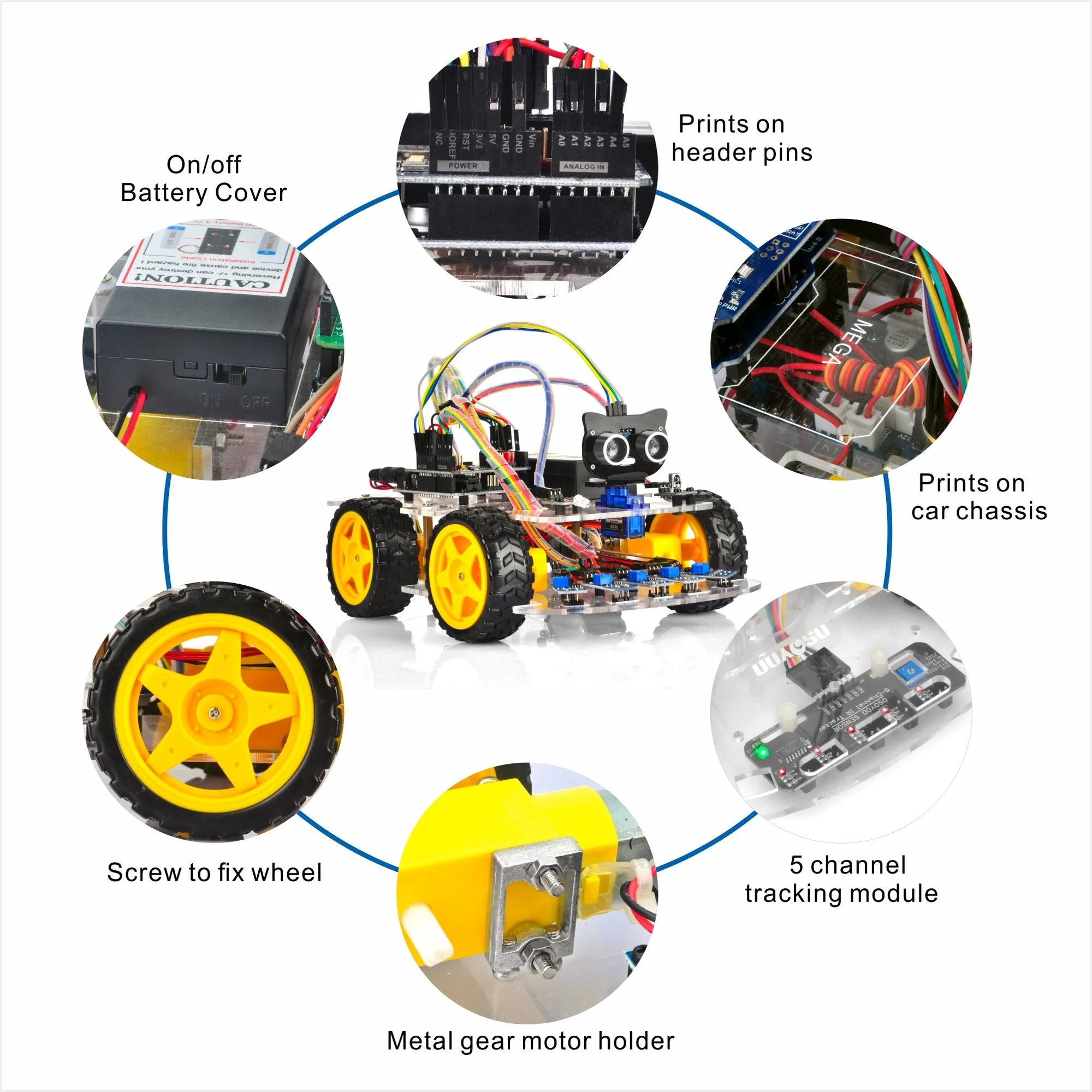 OSOYOO V2.1 Robot Car Starter Kit for Arduino Beginner model: 2019005000