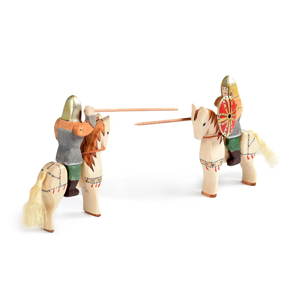 Wooden Dacian Knight & Steed Set