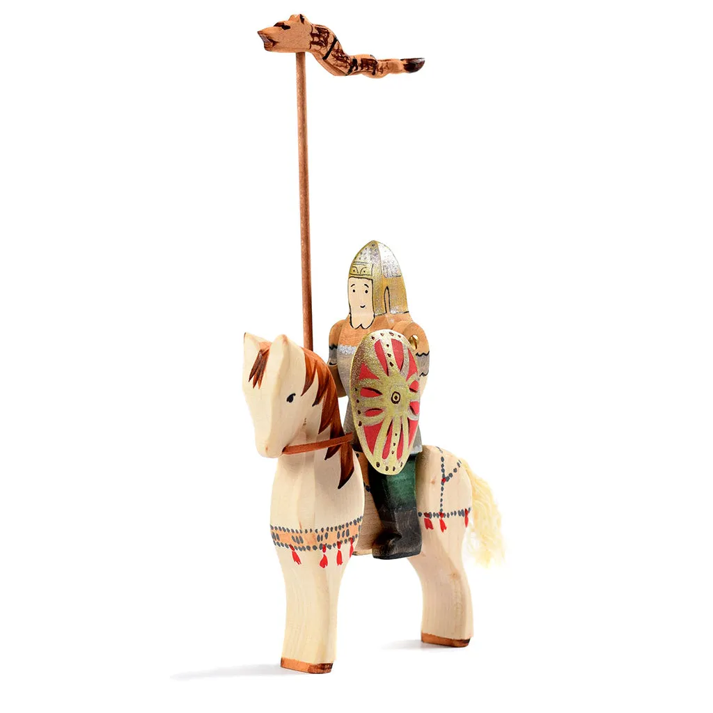 Wooden Dacian Knight & Steed Set